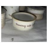 Antique English Ironstone Lot: Jars, Lidded Containers & More Antique English Ironstone Lot: Jars, Lidded Containers & More