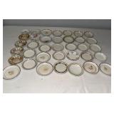Assorted Lot of 40 Vintage Decorative Butter Pat Plates - Floral and Patterned Designs Assorted Lot of 40 Vintage Decorative Butter Pat Plates - Floral and Patterned Designs