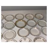 Assorted Lot of 40 Vintage Decorative Butter Pat Plates - Floral and Patterned Designs Assorted Lot of 40 Vintage Decorative Butter Pat Plates - Floral and Patterned Designs