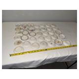 Assorted Lot of 40 Vintage Decorative Butter Pat Plates - Floral and Patterned Designs Assorted Lot of 40 Vintage Decorative Butter Pat Plates - Floral and Patterned Designs