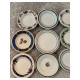 Collection of 16 Vintage Floral Pattern Butter Pats and Small Dishes Collection of 16 Vintage Floral Pattern Butter Pats and Small Dishes