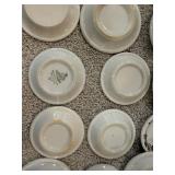 Collection of 16 Vintage Floral Pattern Butter Pats and Small Dishes Collection of 16 Vintage Floral Pattern Butter Pats and Small Dishes