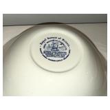 Set of 6 Vintage Flo Blue and French Ironstone Plates with Scenic Designs Set of 6 Vintage Flo Blue and French Ironstone Plates with Scenic Designs