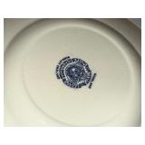 Set of 6 Vintage Flo Blue and French Ironstone Plates with Scenic Designs Set of 6 Vintage Flo Blue and French Ironstone Plates with Scenic Designs