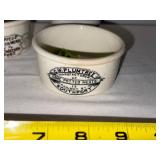 Rare Antique Ironstone English Advertising Potted Meat & Cold Cream Paste Pots Collection Rare Antique Ironstone English Advertising Potted Meat & Cold Cream Paste Pots Collection