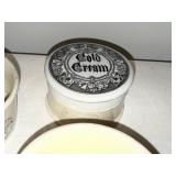 Rare Antique Ironstone English Advertising Potted Meat & Cold Cream Paste Pots Collection Rare Antique Ironstone English Advertising Potted Meat & Cold Cream Paste Pots Collection