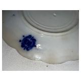 Variety of Antique and Flo Blue and White Plates Variety of Antique and Flo Blue and White Plates