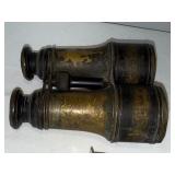 Vintage Chevalier Opticien Paris Binoculars with Brass Finish Vintage Chevalier Opticien Paris Binoculars with Brass Finish