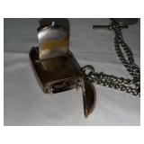 Vintage Silver Plated Combination Vesta and Sovereign Case Vintage Silver Plated Combination Vesta and Sovereign Case
