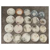 Lot of 20 Vintage Decorative Floral & Botanical Butter Pats Plates Lot of 20 Vintage Decorative Floral & Botanical Butter Pats Plates