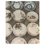 Lot of 20 Vintage Decorative Floral & Botanical Butter Pats Plates Lot of 20 Vintage Decorative Floral & Botanical Butter Pats Plates