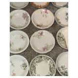 Lot of 20 Vintage Decorative Floral & Botanical Butter Pats Plates Lot of 20 Vintage Decorative Floral & Botanical Butter Pats Plates