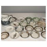 Vintage Ceramic Butter Pat Plate Collection & Pitcher Set, 20 Pieces Vintage Ceramic Butter Pat Plate Collection & Pitcher Set, 20 Pieces