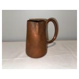 Antique Copper Pitcher with Handle and Patina Antique Copper Pitcher with Handle and Patina
