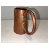 Antique Copper Pitcher with Handle and Patina Antique Copper Pitcher with Handle and Patina