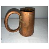 Antique Copper Pitcher with Handle and Patina Antique Copper Pitcher with Handle and Patina
