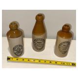 Vintage English Ironstone Stoneware Bottles - Barker Vintage English Ironstone Stoneware Bottles - Barker