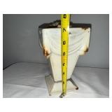 Antique French Cast Iron Cemetery Urn with Draped Design Antique French Cast Iron Cemetery Urn with Draped Design
