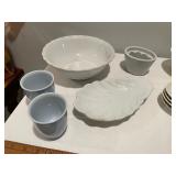 Assorted Antique English Ironstone Dishware Lot - Bowls, Cups, Plates Assorted Antique English Ironstone Dishware Lot - Bowls, Cups, Plates