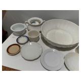 Vintage English Ironstone Dishware Lot with Oneida & Syracuse China Vintage English Ironstone Dishware Lot with Oneida & Syracuse China