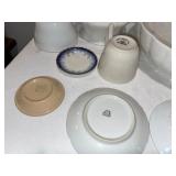 Vintage English Ironstone Dishware Lot with Oneida & Syracuse China Vintage English Ironstone Dishware Lot with Oneida & Syracuse China