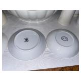 Vintage English Ironstone Dishware Lot with Oneida & Syracuse China Vintage English Ironstone Dishware Lot with Oneida & Syracuse China