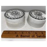 Antique English Advertising Ironstone Army & Navy Co-op Society Potted Meat Pots Antique English Advertising Ironstone Army & Navy Co-op Society Potted Meat Pots