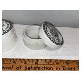 Antique English Advertising Ironstone Army & Navy Co-op Society Potted Meat Pots Antique English Advertising Ironstone Army & Navy Co-op Society Potted Meat Pots