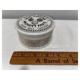 Antique English Advertising Ironstone Real Corgona Anchovy Paste Ceramic Pot E. Pearce & Co London Antique English Advertising Ironstone Real Corgona Anchovy Paste Ceramic Pot E. Pearce & Co London
