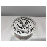 Antique English Advertising Ironstone Real Corgona Anchovy Paste Ceramic Pot E. Pearce & Co London Antique English Advertising Ironstone Real Corgona Anchovy Paste Ceramic Pot E. Pearce & Co London
