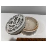 Antique English Advertising Ironstone Real Corgona Anchovy Paste Ceramic Pot E. Pearce & Co London Antique English Advertising Ironstone Real Corgona Anchovy Paste Ceramic Pot E. Pearce & Co London