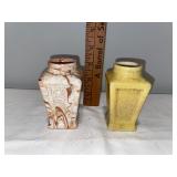 Pair of Vintage English Stoneware Vases with Crackle Glaze Finish Pair of Vintage English Stoneware Vases with Crackle Glaze Finish