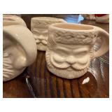 Set of 6 Vintage White Santa Face Mugs Made in Japan Set of 6 Vintage White Santa Face Mugs Made in Japan