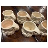 Set of 6 Vintage White Santa Face Mugs Made in Japan Set of 6 Vintage White Santa Face Mugs Made in Japan