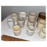 Lot of 17 Vintage English Ironstone Moira Miniature Crocks Made in England Lot of 17 Vintage English Ironstone Moira Miniature Crocks Made in England