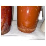 Antique Stoneware English Advertising Pottery Dairy Jars Lot - Express, Shepherd Antique Stoneware English Advertising Pottery Dairy Jars Lot - Express, Shepherd