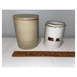 Antique English Wiston & Westall Table Salt and Ext. Ironstone and Stoneware Jars Antique English Wiston & Westall Table Salt and Ext. Ironstone and Stoneware Jars