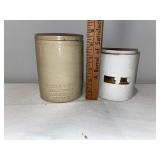 Antique English Wiston & Westall Table Salt and Ext. Ironstone and Stoneware Jars Antique English Wiston & Westall Table Salt and Ext. Ironstone and Stoneware Jars