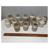 Lot of 15 Vintage English Ironstone Jars - Rustic Stoneware Collection Lot of 15 Vintage English Ironstone Jars - Rustic Stoneware Collection