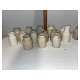 Lot of 15 Vintage English Ironstone Jars - Rustic Stoneware Collection Lot of 15 Vintage English Ironstone Jars - Rustic Stoneware Collection