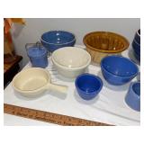 Antique French, English, and USA Ironstone McCoy & CMP Mixing Bowls and Kitchenware Lot Antique French, English, and USA Ironstone McCoy & CMP Mixing Bowls and Kitchenware Lot