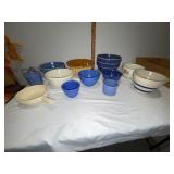 Antique French, English, and USA Ironstone McCoy & CMP Mixing Bowls and Kitchenware Lot Antique French, English, and USA Ironstone McCoy & CMP Mixing Bowls and Kitchenware Lot