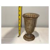 Antique French Cast Iron Vase with Rustic Patina - 7.5 Inches Antique French Cast Iron Vase with Rustic Patina - 7.5 Inches