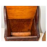 Vintage Wooden Kitchenware Lot: Salt Box, Cutting Board, Decorative Trays Vintage Wooden Kitchenware Lot: Salt Box, Cutting Board, Decorative Trays