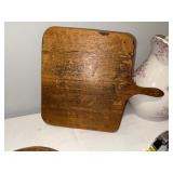 Vintage Wooden Kitchenware Lot: Salt Box, Cutting Board, Decorative Trays Vintage Wooden Kitchenware Lot: Salt Box, Cutting Board, Decorative Trays
