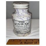 Antique English Advertising Ironstone Boots Hygienic Inhaler with Original Cork and Glass Tubes Antique English Advertising Ironstone Boots Hygienic Inhaler with Original Cork and Glass Tubes