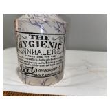 Antique English Advertising Ironstone Boots Hygienic Inhaler with Original Cork and Glass Tubes Antique English Advertising Ironstone Boots Hygienic Inhaler with Original Cork and Glass Tubes
