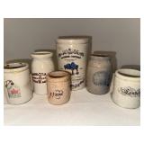 Antique English Advertising Ironstone Jar Collection with Unique Designs Antique English Advertising Ironstone Jar Collection with Unique Designs