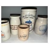 Antique English Advertising Ironstone Jar Collection with Unique Designs Antique English Advertising Ironstone Jar Collection with Unique Designs