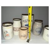 Antique English Advertising Ironstone Jar Collection with Unique Designs Antique English Advertising Ironstone Jar Collection with Unique Designs